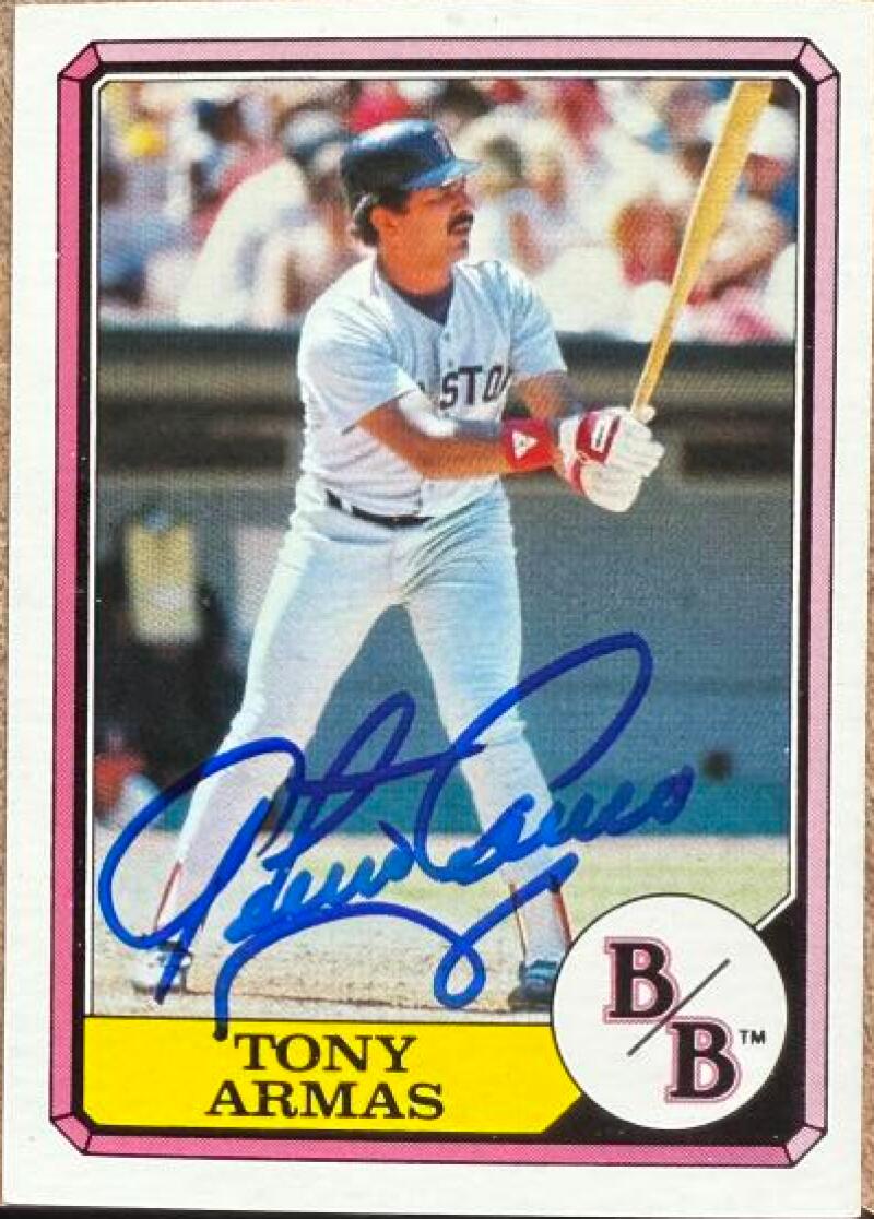 Tony Armas Signed 1987 Topps Boardwalk and Baseball Baseball Card - Boston Red Sox #15
