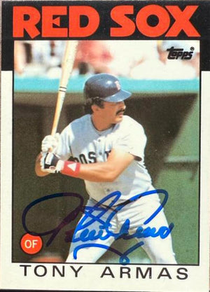 Tony Armas Signed 1986 Topps TIFFANY Baseball Card - Boston Red Sox #255