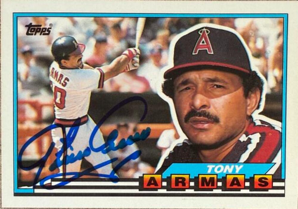 Carte de baseball Topps Big de 1989 signée par Tony Armas - Angels de Californie n° 99