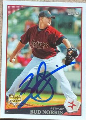 Carte de baseball Topps Updates &amp; Highlights 2009 signée par Bud Norris - Houston Astros #UH119 RC