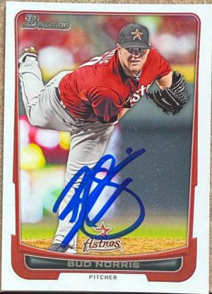 Carte de baseball Bowman 2012 signée par Bud Norris - Houston Astros #172