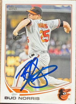 Bud Norris Signed 2013 Topps Update Baseball Card - Baltimore Orioles #US275