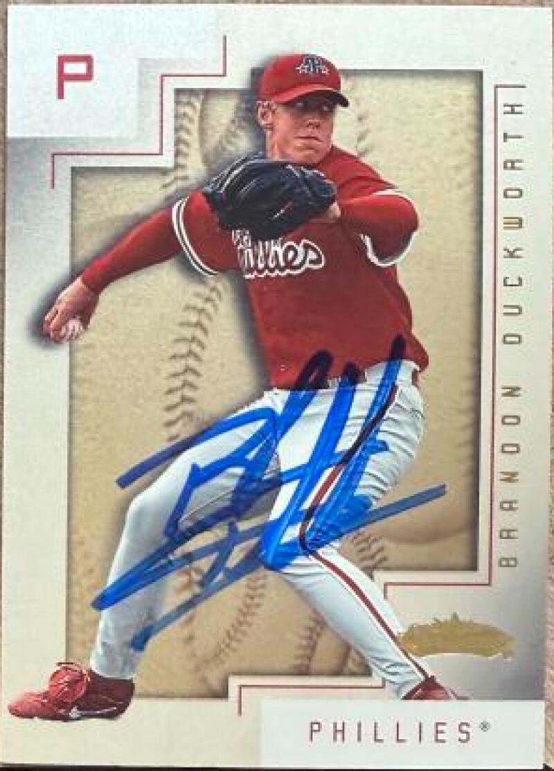 Brandon Duckworth Signed 2001 Fleer Showcase Baseball Card - Philadelphia Phillies #148