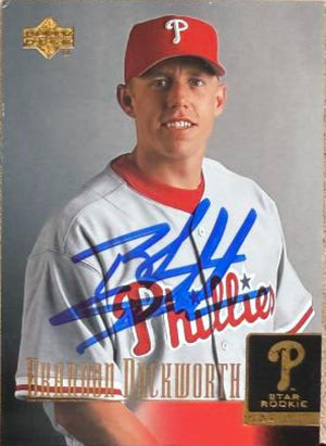 Carte de baseball Upper Deck 2001 signée par Brandon Duckworth - Phillies de Philadelphie n° 278