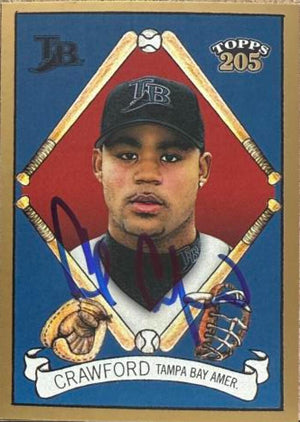 Carte de baseball Topps 205 de 2003 signée par Carl Crawford - Rays de Tampa Bay n° 4