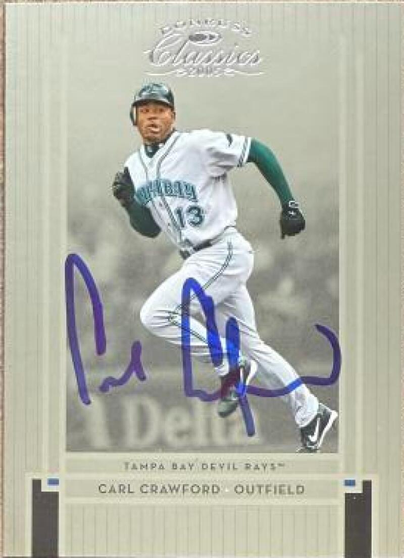 Carte de baseball Donruss Classics 2005 signée par Carl Crawford - Rays de Tampa Bay n° 13