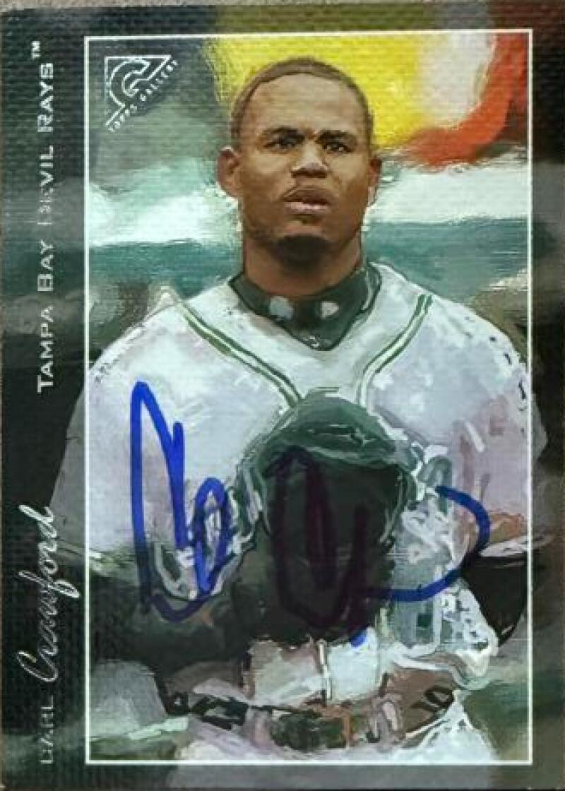 Carl Crawford Signed 2005 Topps Gallery Baseball Card - Tampa Bay Rays #147
