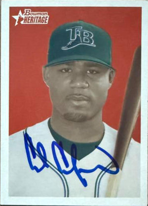 Carte de baseball Bowman Heritage 2006 signée par Carl Crawford - Rays de Tampa Bay n° 43