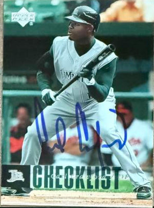 Carte de baseball Upper Deck 2006 signée par Carl Crawford - Tampa Bay Rays #1247