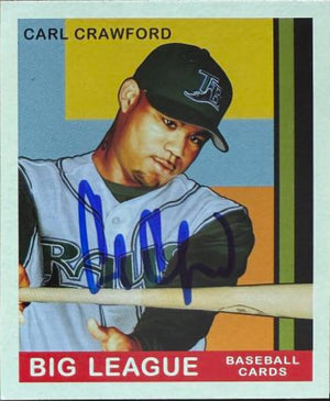 Carte de baseball Upper Deck Goudey 2007 signée par Carl Crawford - Tampa Bay Rays n° 165