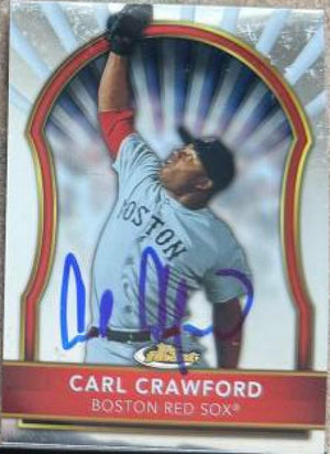 カール・クロフォード直筆サイン入り 2011 Topps Finest ベースボールカード - ボストン・レッドソックス #56
