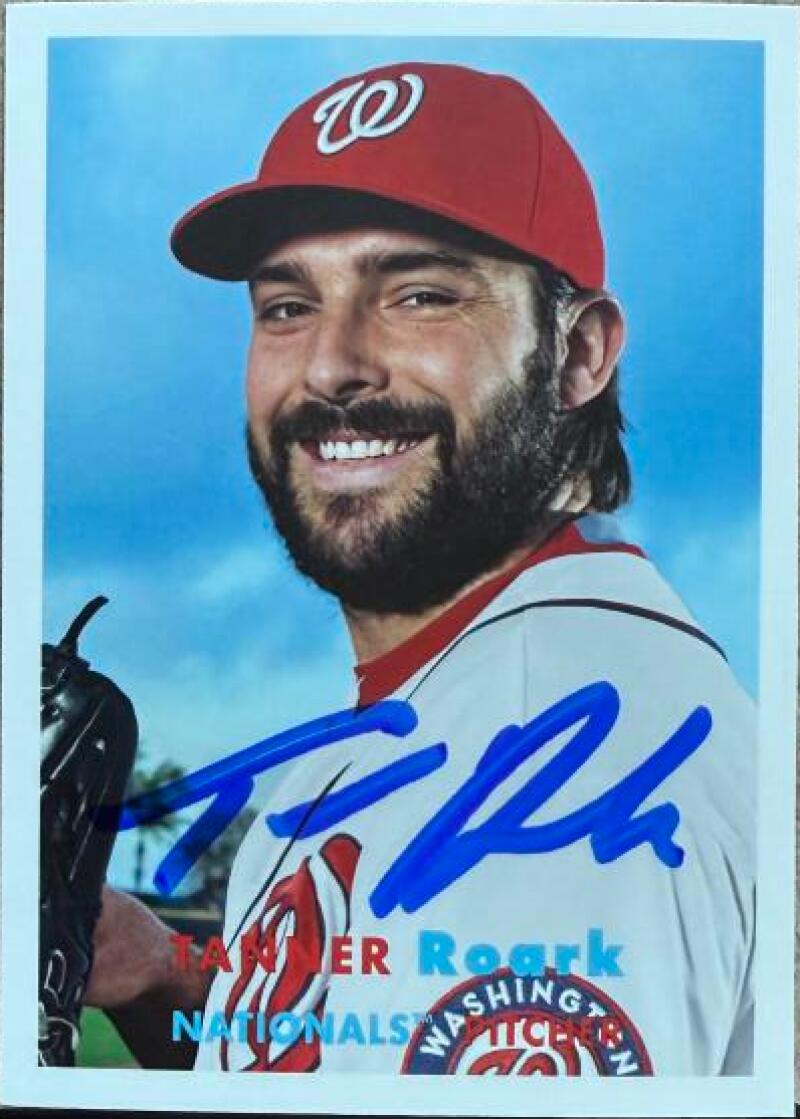 Carte de baseball Topps Archives 2015 signée par Tanner Roark - Washington Nationals n° 61