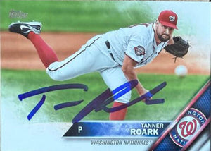 Carte de baseball Topps 2016 signée par Tanner Roark - Washington Nationals #564