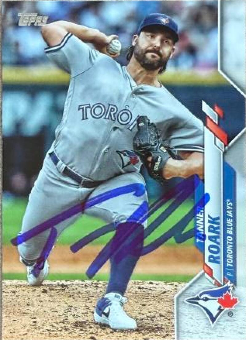 Tanner Roark Signed 2020 Topps Baseball Card - Toronto Blue Jays #352