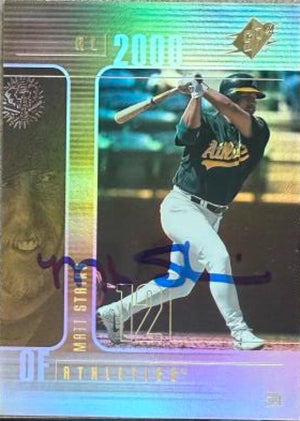 Carte de baseball SPx 2000 signée par Matt Stairs - Oakland A's #10