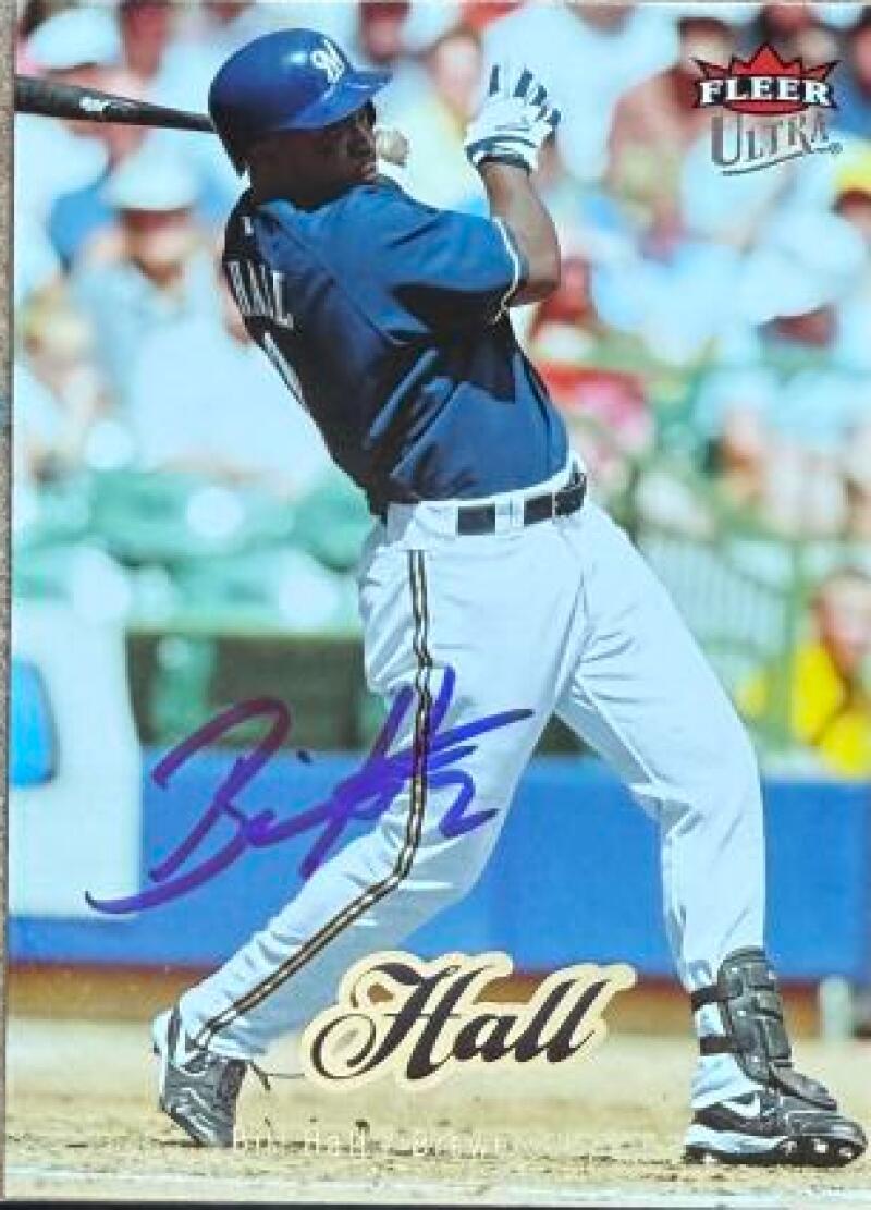 Bill Hall Signed 2007 Fleer Ultra Baseball Card - Milwaukee Brewers #101
