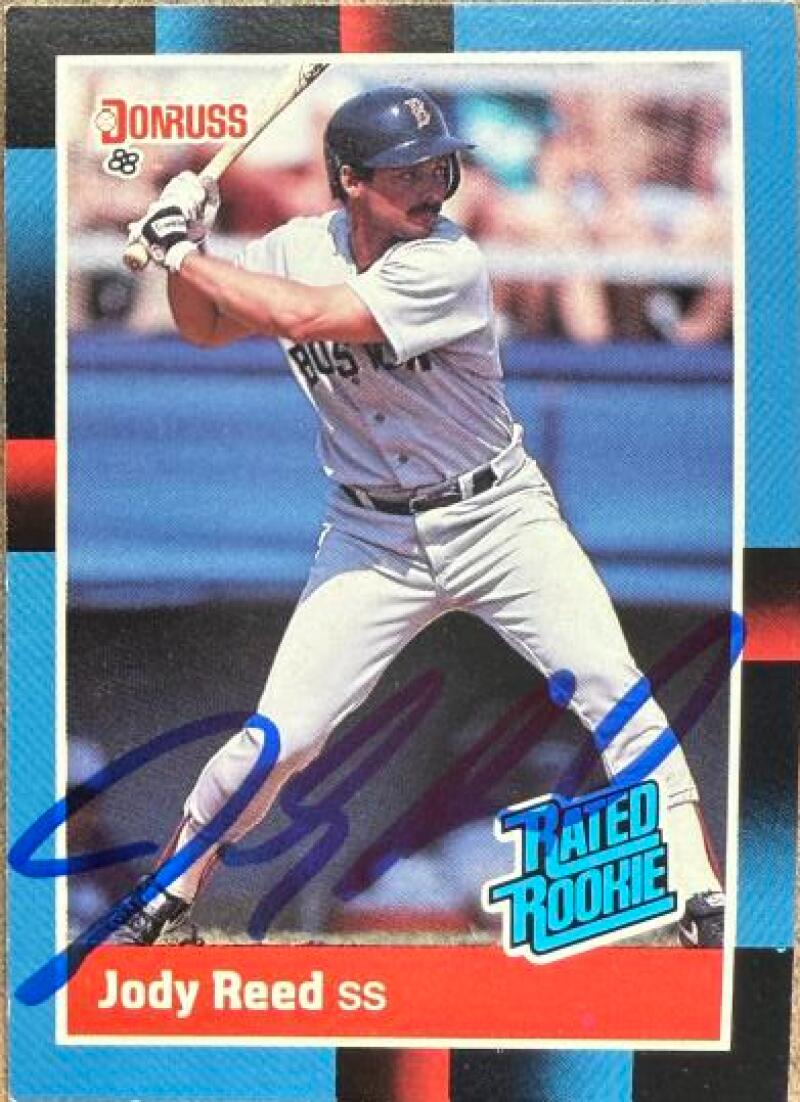Jody Reed Signed 1988 Donruss Baseball Card - Boston Red Sox #41