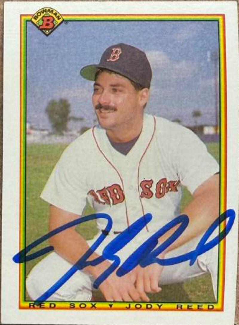 Carte de baseball Bowman signée par Jody Reed (1990) - Boston Red Sox n° 272
