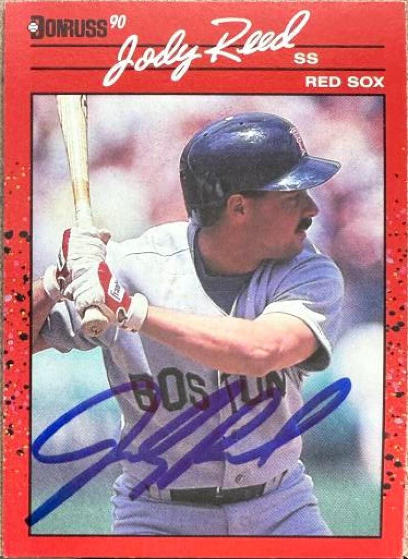 Carte de baseball Donruss 1990 signée par Jody Reed - Boston Red Sox #398