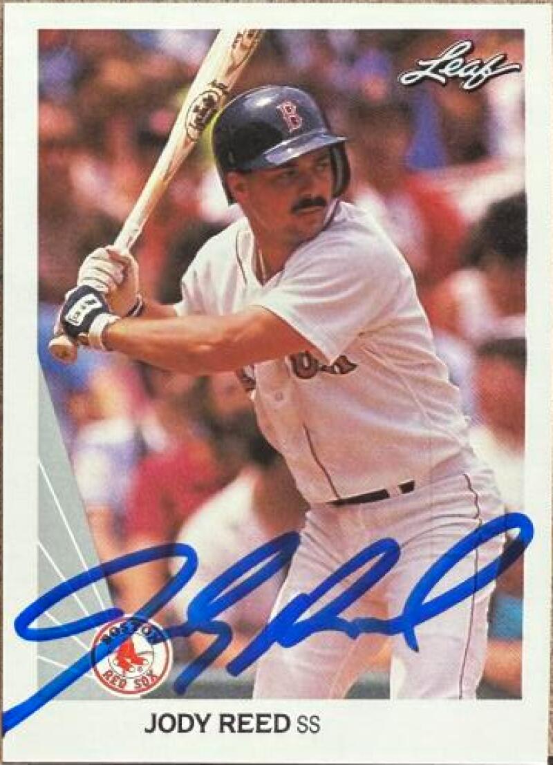 ジョディ・リード直筆サイン入り 1990年 リーフ ベースボールカード - ボストン・レッドソックス #150