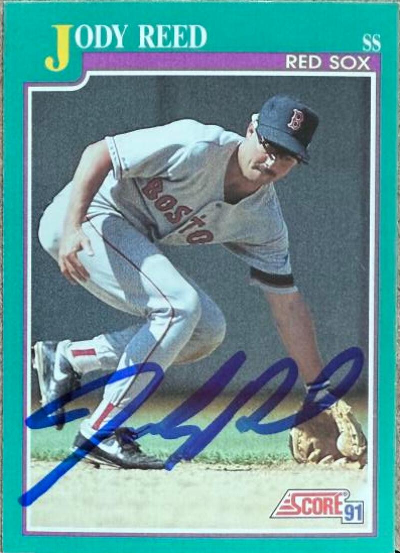 Carte de baseball Score 1991 signée par Jody Reed - Boston Red Sox #173