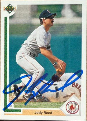 Carte de baseball Upper Deck signée par Jody Reed (1991) - Boston Red Sox n° 184