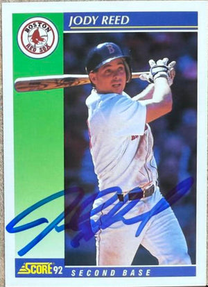 Carte de baseball Score 1992 signée par Jody Reed - Boston Red Sox #85