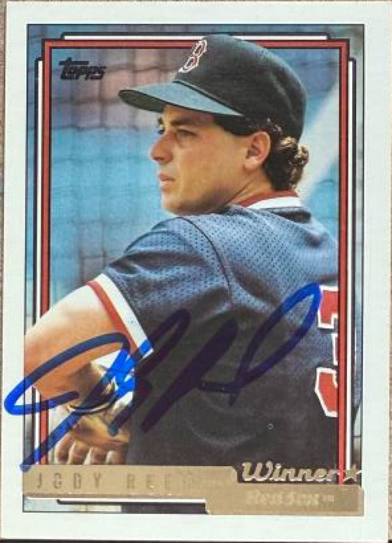 ジョディ・リード直筆サイン入り 1992 Topps Gold Winner ベースボールカード - ボストン・レッドソックス #598