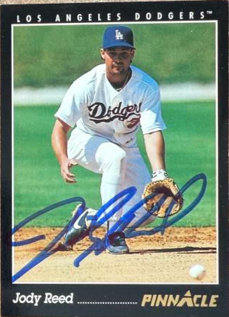 Carte de baseball Pinnacle signée par Jody Reed (1993) - Los Angeles Dodgers #519
