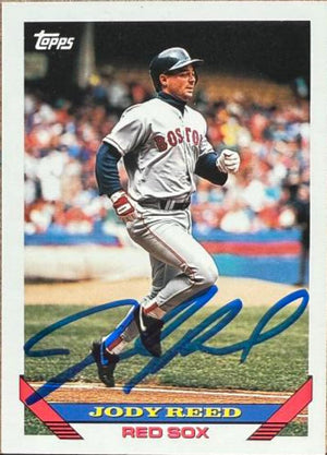 Carte de baseball Topps 1993 signée par Jody Reed - Boston Red Sox n° 103