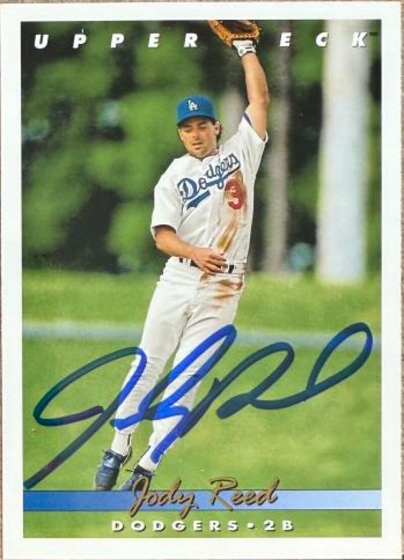 Jody Reed Signed 1993 Upper Deck Baseball Card - Los Angeles Dodgers #568