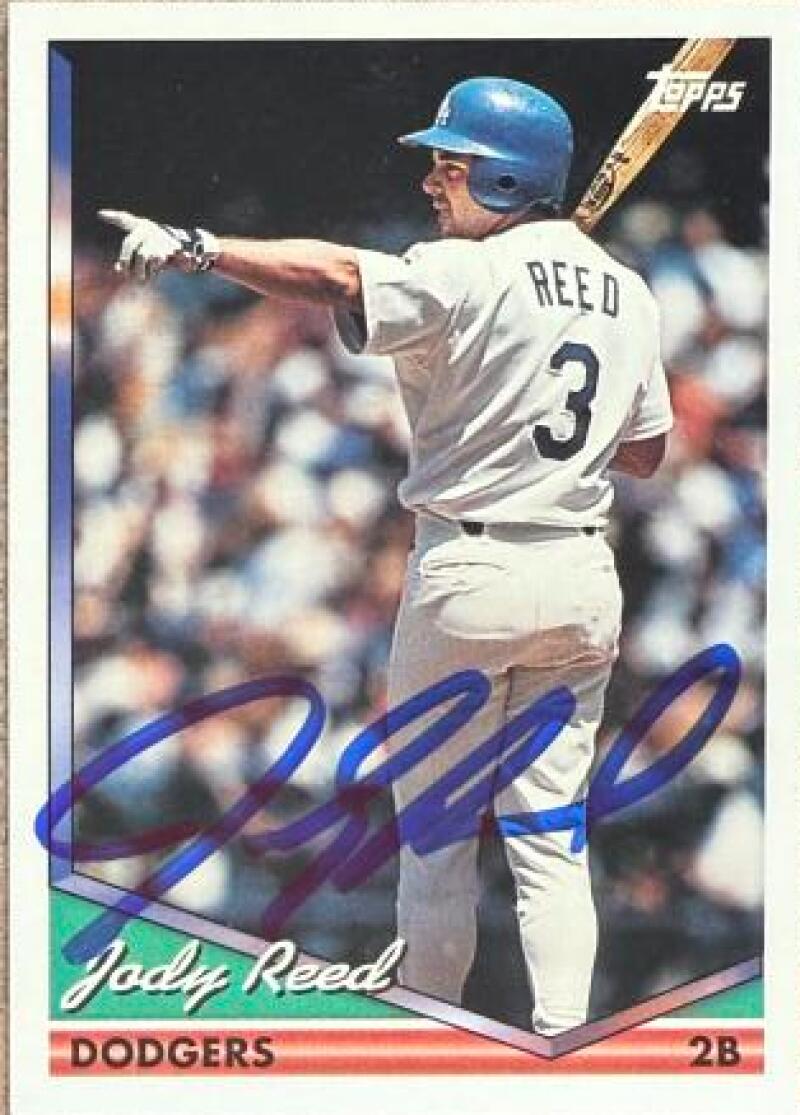 Carte de baseball Topps 1994 signée par Jody Reed - Los Angeles Dodgers #325