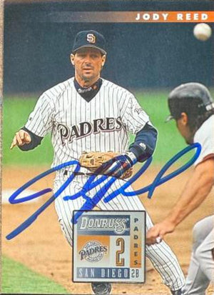 Carte de baseball Donruss 1996 signée par Jody Reed - Padres de San Diego n° 336