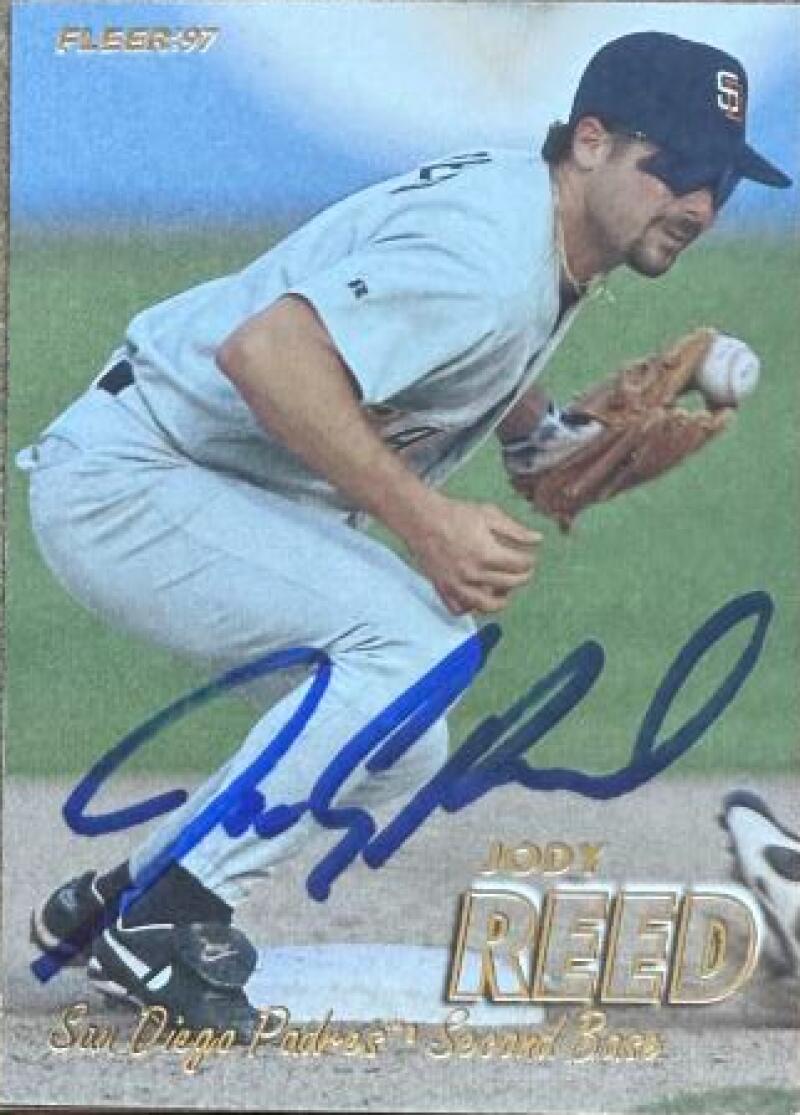 ジョディ・リード直筆サイン入り 1997年 Fleer ベースボールカード - サンディエゴ・パドレス #468