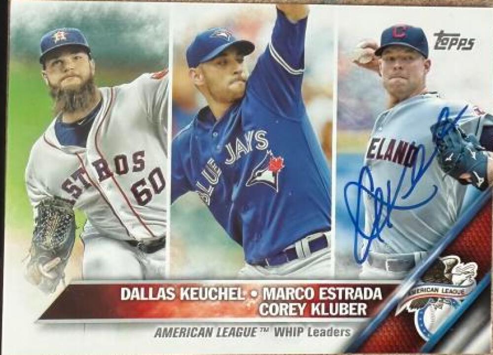 Corey Kluber Signed 2016 Topps Baseball Card - Cleveland Indians #346