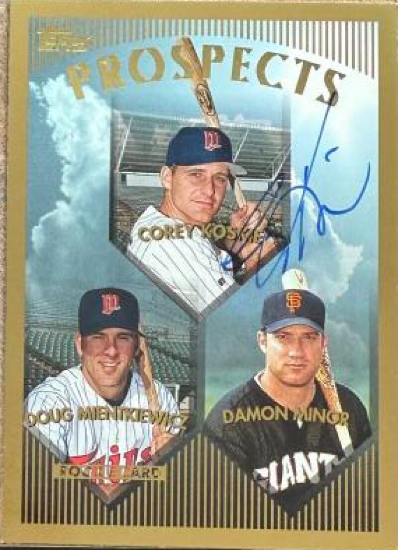 コーリー・コスキー直筆サイン入り 1999 Topps ベースボールカード - ミネソタ・ツインズ #435