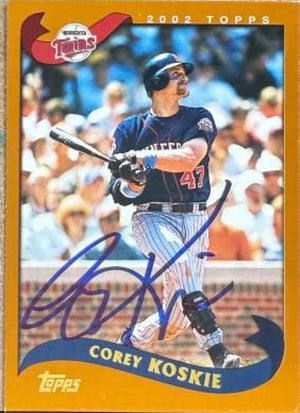 Corey Koskie Signed 2002 Topps Baseball Card - Minnesota Twins #223