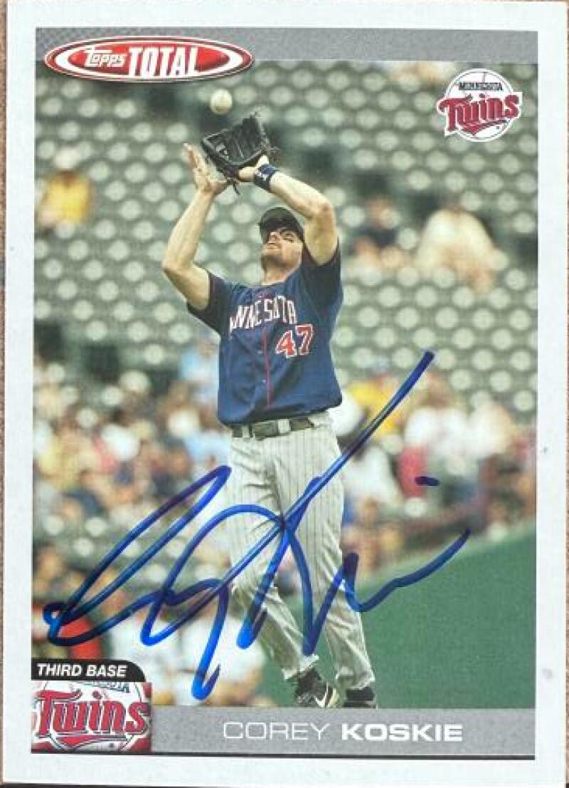 Corey Koskie Signed 2004 Topps Total Baseball Card - Minnesota Twins #486