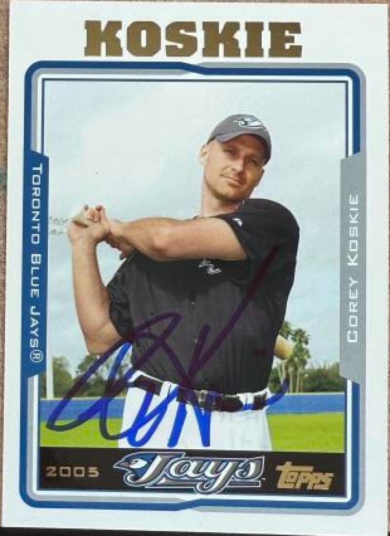 Corey Koskie Signed 2005 Topps Baseball Card - Toronto Blue Jays #613