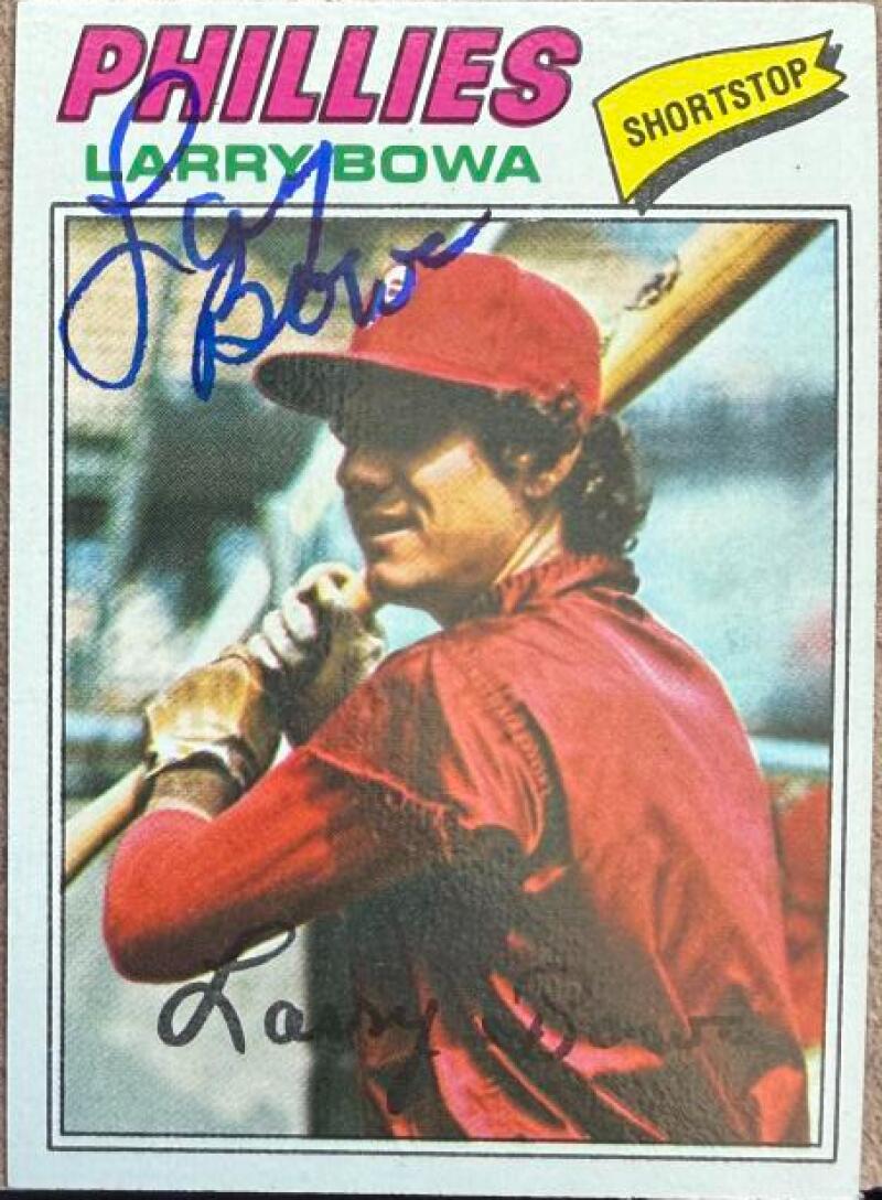 Larry Bowa Signed 1977 Topps Baseball Card - Philadelphia Phillies