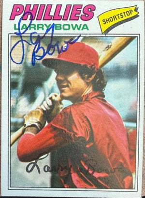 Larry Bowa Signed 1977 Topps Baseball Card - Philadelphia Phillies