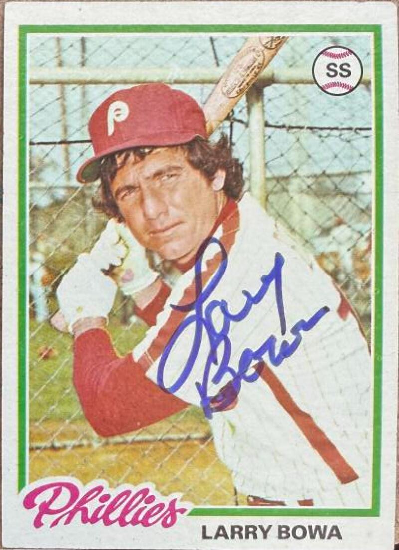 Larry Bowa Signed 1978 Topps Baseball Card - Philadelphia Phillies