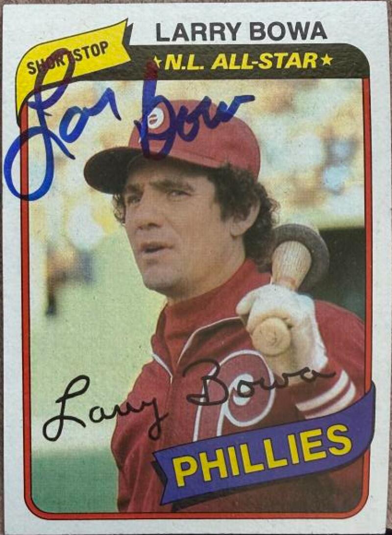 Larry Bowa Signed 1980 Topps Baseball Card - Philadelphia Phillies