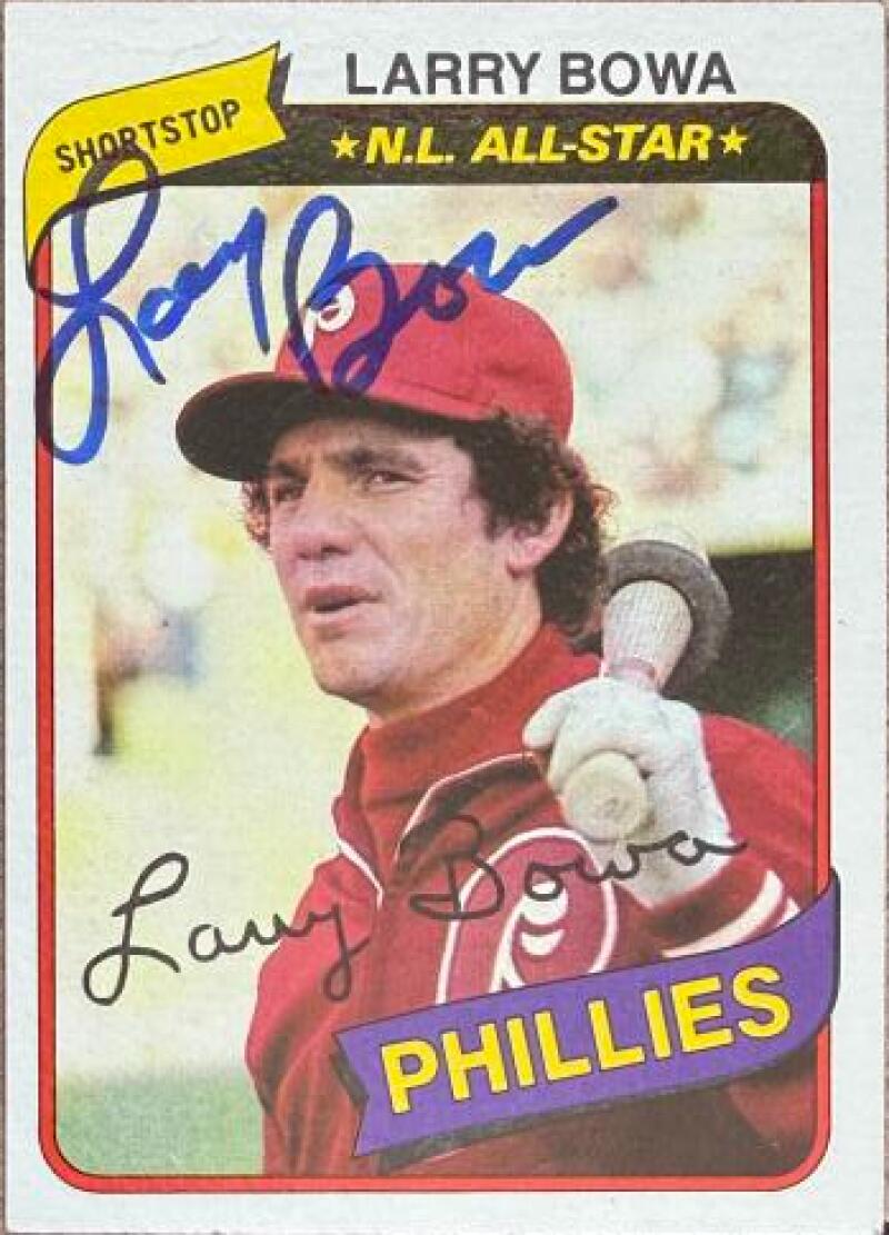 Larry Bowa Signed 1980 Topps Burger King Baseball Card - Philadelphia Phillies