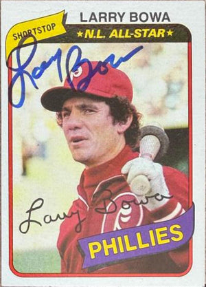 Larry Bowa Signed 1980 Topps Burger King Baseball Card - Philadelphia Phillies