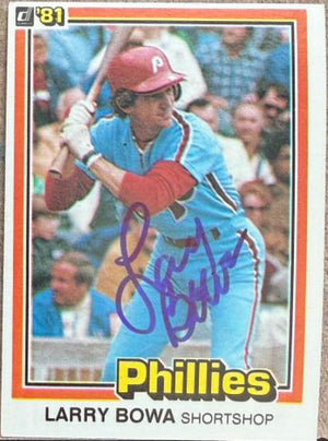 Larry Bowa Signed 1981 Donruss Baseball Card - Philadelphia Phillies