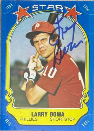 Larry Bowa Signed 1981 Fleer Star Stickers Baseball Card - Philadelphia Phillies