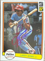 Larry Bowa Signed 1982 Donruss Baseball Card - Philadelphia Phillies #63
