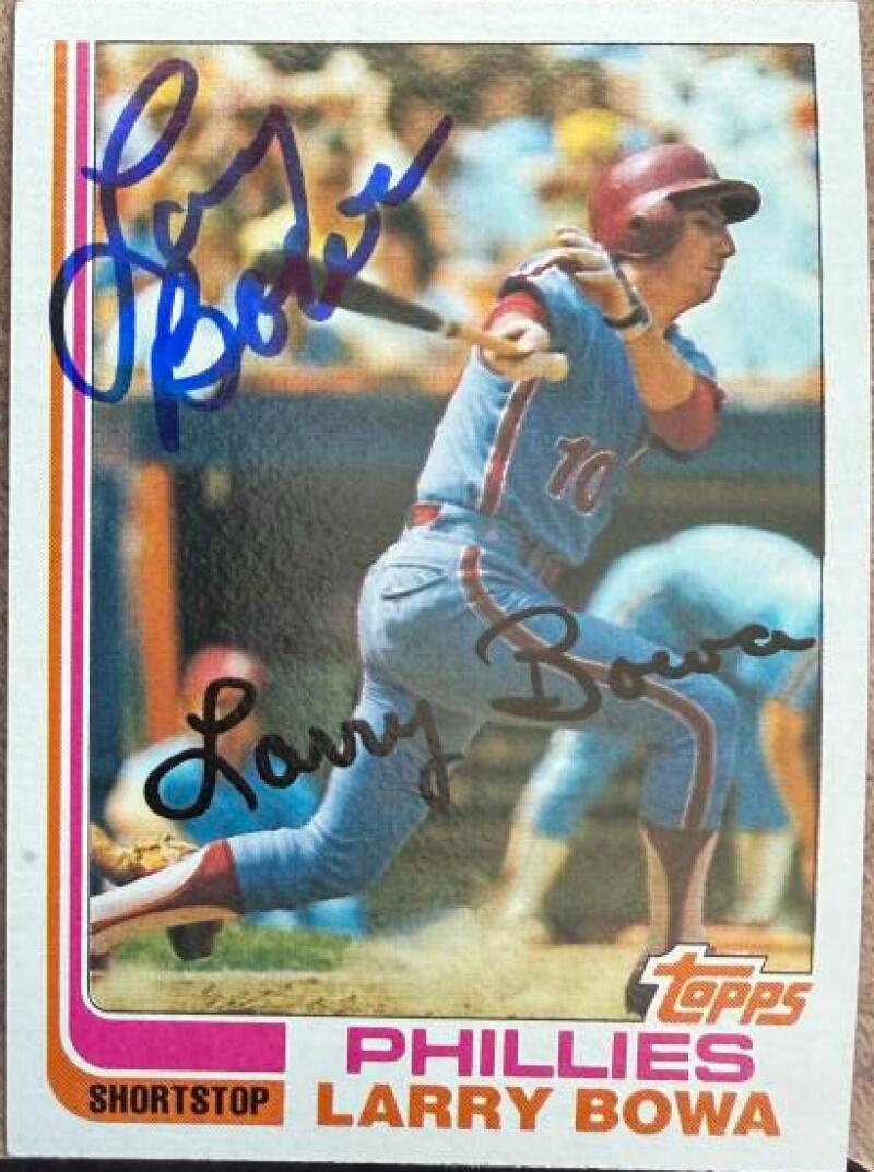 Larry Bowa Signed 1982 Topps Baseball Card - Philadelphia Phillies #515