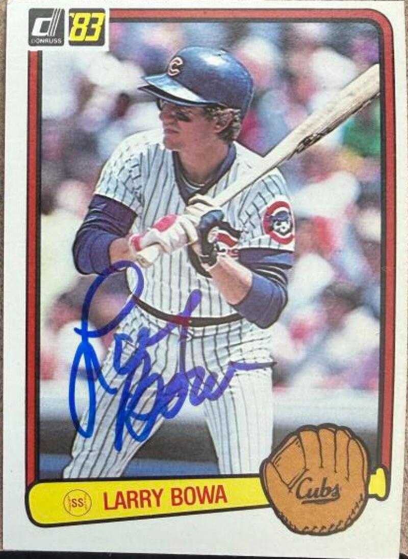 Larry Bowa Signed 1983 Donruss Baseball Card - Chicago Cubs #435